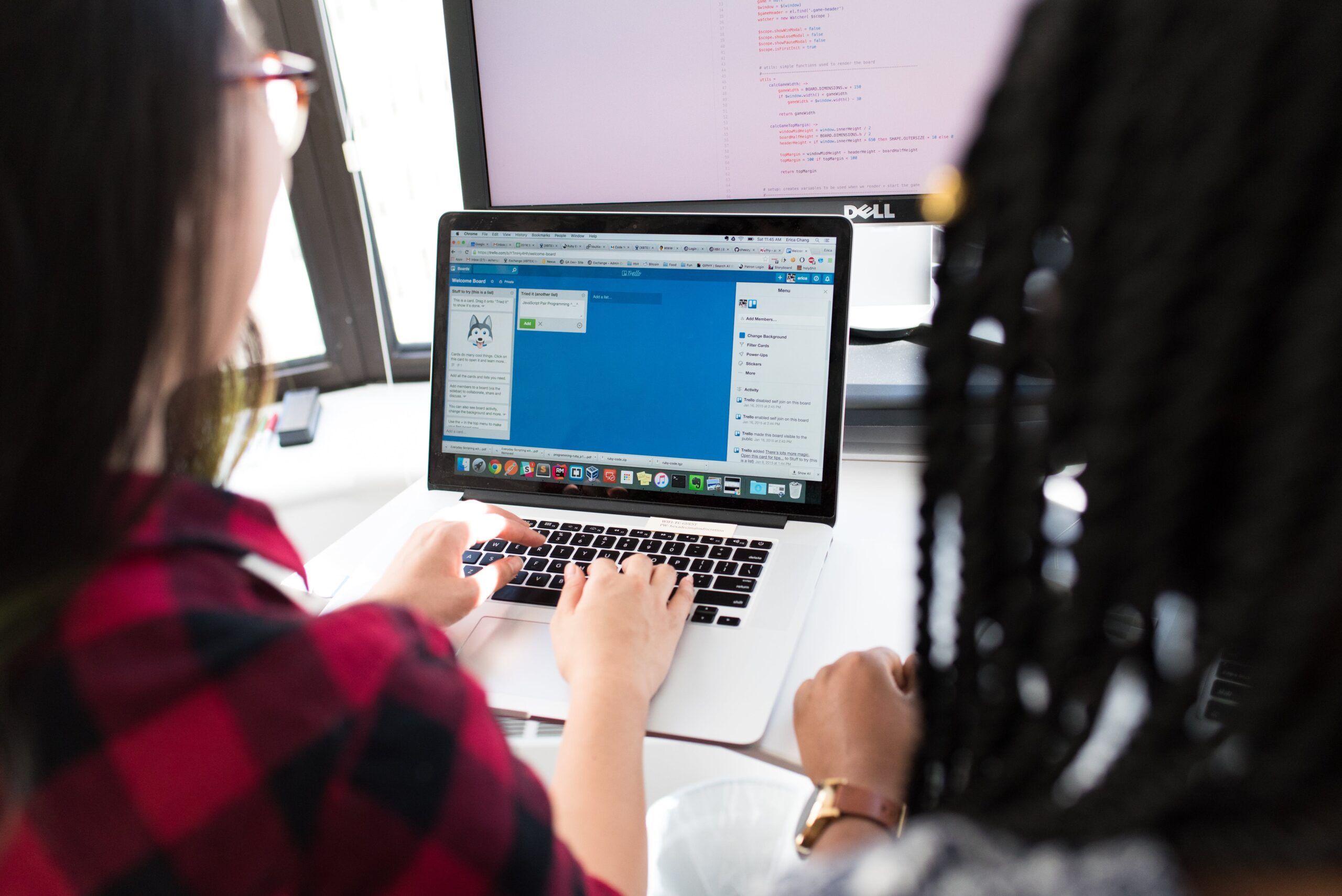 women using laptop